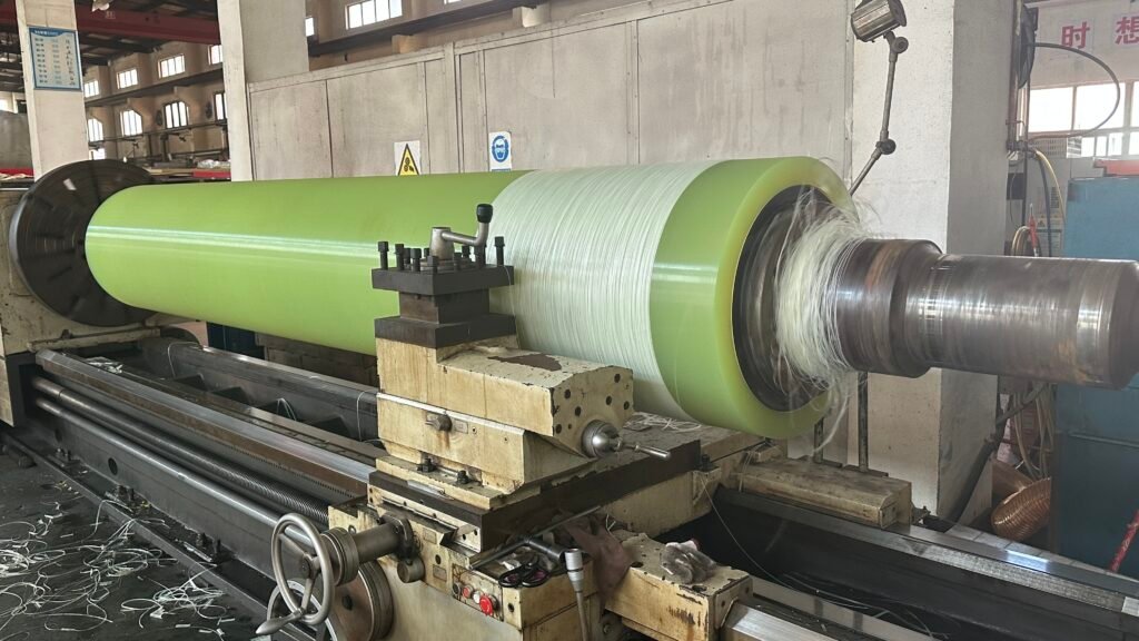 Polyurethane-drive-rollers-machining